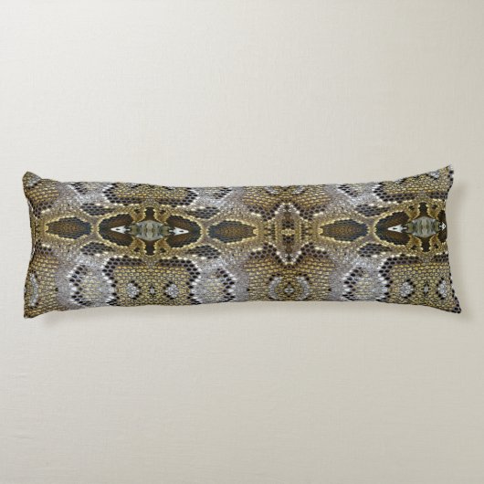 Gouden slang huidpatroon lichaamskussen (Achterkant)