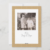 Gouden Slang & Paddenstoel Foto Chinees Nieuwjaar Feestdagenkaart (Achterkant)