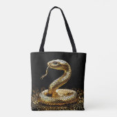 Gouden slang tote bag (Achterkant)