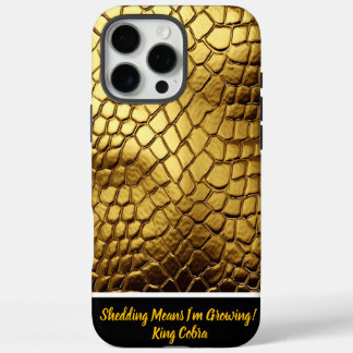 Gouden slangenhuiden glanzen in het licht iPhone 16 pro max hoesje