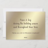 Gouden slede kalligrafie op maat logo feestdagenkaart (Achterkant)