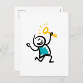 Gouden sleutel feestdagenkaart (Voorkant / Achterkant)