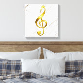 Gouden Sleutel Marmer Muurkunst Canvas Afdruk (Insitu (Slaapkamer))