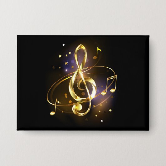 Gouden Sleutel Muziek Button (Voorkant)
