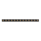 Gouden Sleutel Muziek Grosgrain Lint (Voorkant)