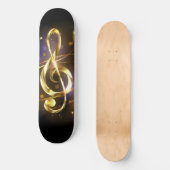 Gouden Sleutel Muziek Persoonlijk Skateboard (Voorkant)