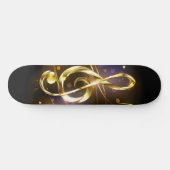 Gouden Sleutel Muziek Persoonlijk Skateboard (Horizontaal)