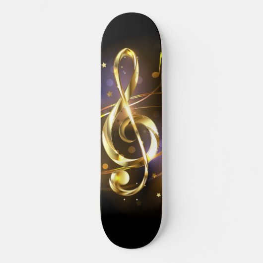 Gouden Sleutel Muziek Persoonlijk Skateboard (Voorkant)
