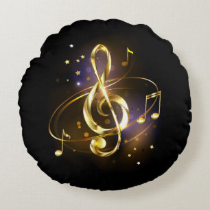 Gouden Sleutel Muziek Rond Kussen