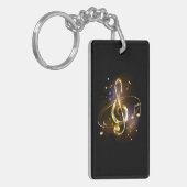 Gouden Sleutel Muziek Sleutelhanger (Voorkant Links)