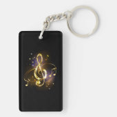 Gouden Sleutel Muziek Sleutelhanger (achterkant)