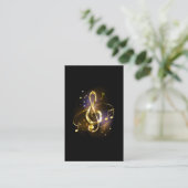 Gouden Sleutel Muziek Visitekaartje (Staand voorkant)