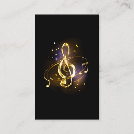 Gouden Sleutel Muziek Visitekaartje (Voorkant)