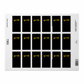 Gouden sleutel op zwart. Custom Etiket (Full Sheet)