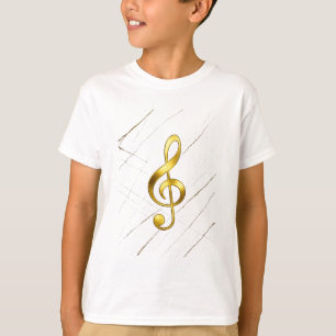 Gouden Sleutel Shirt – Elegante Muziekinspiratie
