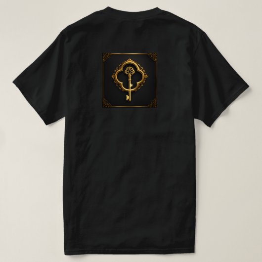 gouden sleutel t-shirt (Design achterkant)