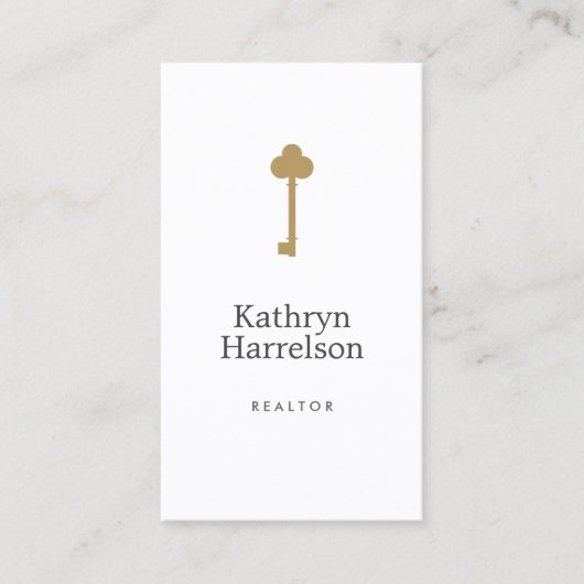  Gouden Sleutel Vastgoed Interieur Designer II Visitekaartje (Voorkant)