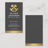 Gouden Sleutels en Home Logo | Vastgoed Visitekaartje (Voorkant / Achterkant)