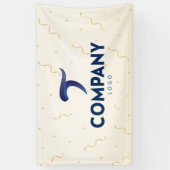 Gouden Slierten Aangepaste Bedrijfsbanner Spandoek (Verticaal)