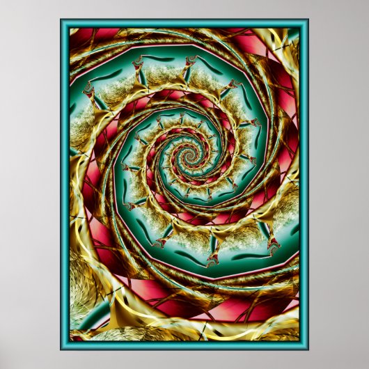 Gouden Slinger Spiraal Poster (Voorkant)