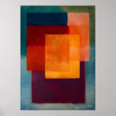 Gouden Sluier – Hemelse Kleurvelden Abstracte Wand Poster (Voorkant)