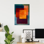 Gouden Sluier – Hemelse Kleurvelden Abstracte Wand Poster (Thuiskantoor)