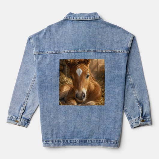 Gouden Sluimering zachte Veulen Denim Jacket (Achterkant)