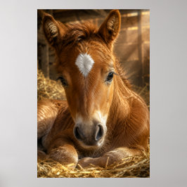 Gouden Sluimering zachte Veulen Poster