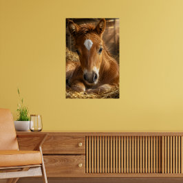 Gouden Sluimering zachte Veulen Poster