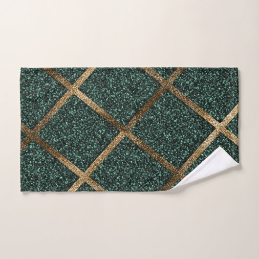 GOUDEN SMARAGD EDELSTENEN BADHANDDOEK SET BAD HANDDOEK (Handdoek)