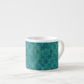 Gouden Smaragd Geometrie Espresso Kop (Voorkant rechts)