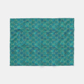 Gouden Smaragd Geometrie Fleece Deken (Voorkant (Horizontaal))