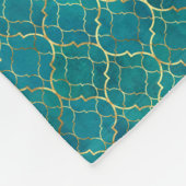 Gouden Smaragd Geometrie Fleece Deken (Hoek)