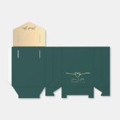 Gouden Smaragd Groene Bruiloft Favor Box Bedankdoosjes (Uitgevouwen)