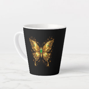 Gouden Smaragd Kristal Vlinder Latte Mok