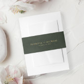 Gouden smaragdgroene elegante huwelijksuitnodiging uitnodigingen wikkel