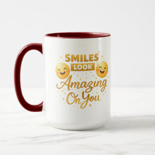Gouden “Smiles Look Amazing On You” Combo Mok