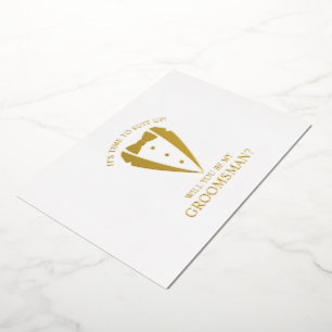 Gouden Smoking Pak Aanpassen Aanzoek Voor Bruidsjo Folie Uitnodiging