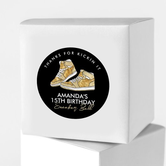 Gouden Sneaker Bal Sticker