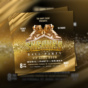 Gouden Sneaker Feest Uitnodiging