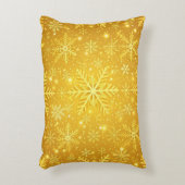 Gouden Sneeuw Accent Kussen (Voorkant(Verticaal))