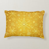 Gouden Sneeuw Accent Kussen (Achterkant)