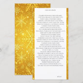 Gouden Sneeuw Bedankkaart (Voorkant / Achterkant)