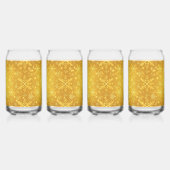 Gouden Sneeuw Blikvorm Glas (Achterkant)