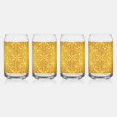Gouden Sneeuw Blikvorm Glas (Voorkant)