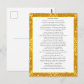 Gouden Sneeuw Briefkaart (Voorkant / Achterkant)