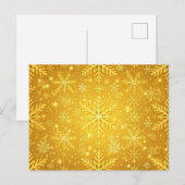 Gouden Sneeuw Briefkaart (Voorkant / Achterkant)