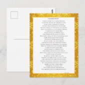Gouden Sneeuw Briefkaart (Voorkant / Achterkant)
