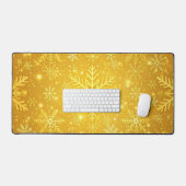 Gouden Sneeuw Bureaumat (Keyboard & Muis)