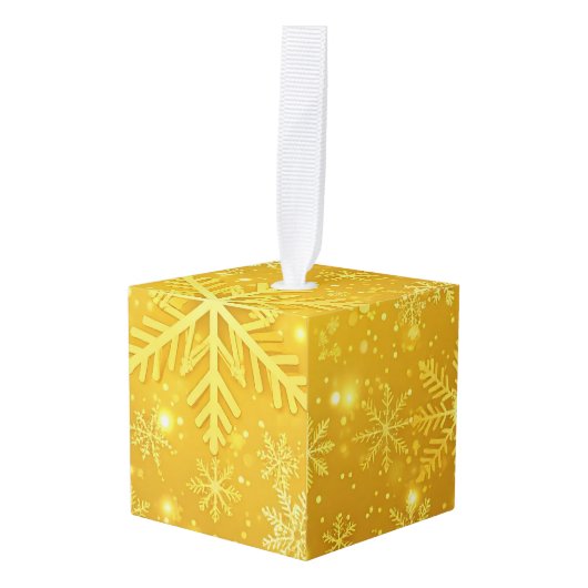 Gouden Sneeuw Decoratie (Voorkant hoekig)